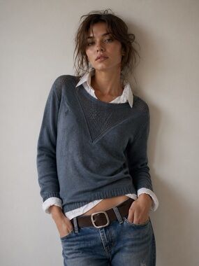 Heartloom Charcoal Knit Top